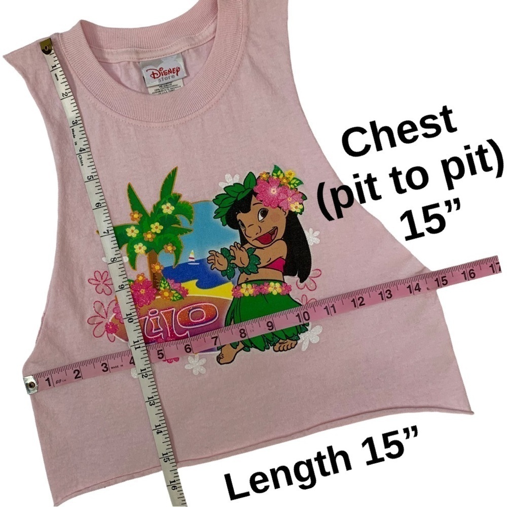 Disney Lilo and Stitch Pink Graphic Tank T-Shirt - Picture 10 of 10